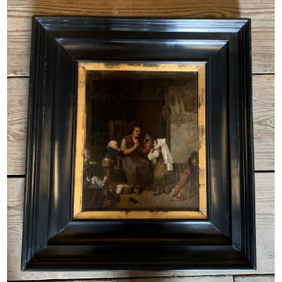 Oil On Canvas, Interior Scene