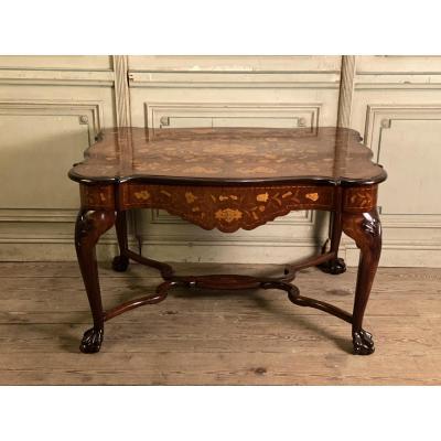 Dutch Marquetry Table, XIXth Century