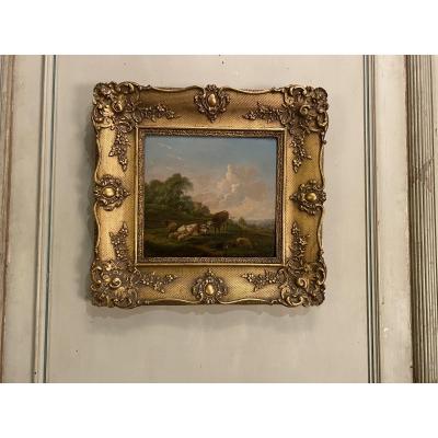 Pair Of Oil On Panel Rural Scenes Balthazar Paul Ommeganck