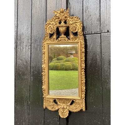 Nineteenth Century Golden Carved Wood Mirror