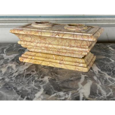 Sainte Baume Yellow Marble Inkwell