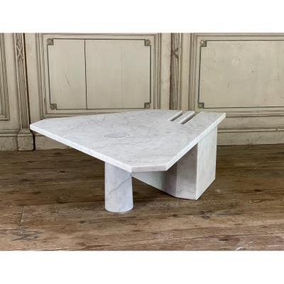 Postmodernist Carrara Marble Table
