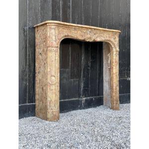 Louis XV Style Fireplace In Aleppo Breche Marble