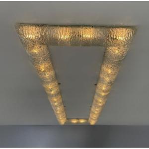 Murano Glass Ceiling Chandelier, Barovier Circa 1950