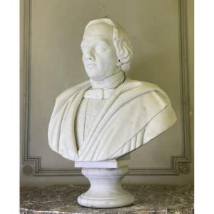 Bust In Carrara Marble Early XIXth Century