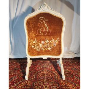 Fireplace Screen In Tapestry And Rechampie Wood 19th Century