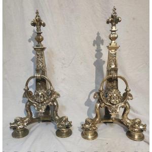 Andiron In Bronze D Eighteenth Time