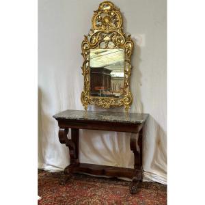 Restoration Period Mahogany Console.