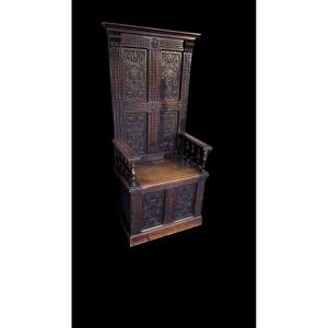 Cathedra In Oak XIX Centuries