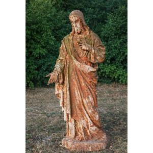 Large Christ Sculpture 19 Centuries