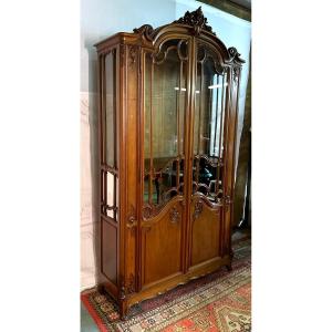 Louis XV Style Library With Walnut Woodwork Circa 1850-1880