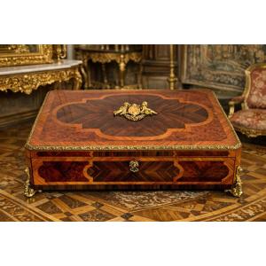 Large Writing Box Inlaid On All Sides