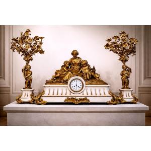 Gilt Bronze And Marble Fireplace Trim