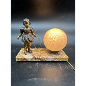 Little Girl With Hoops Night Light