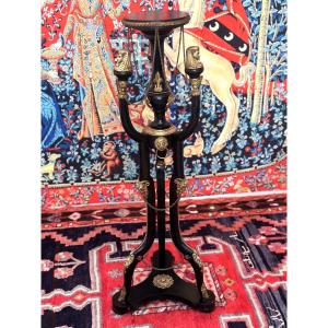 Column In The Shape Of An Athenian Woman With Ram's Heads And Caryatids, 19th Century.