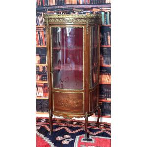 Curved Louis XV Style Display Case, Circa 1900