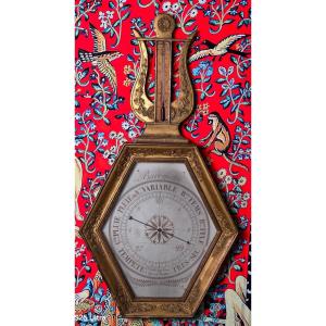 Restoration Period Gilded Wood Barometer