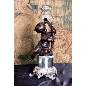  19th Century Putti Candlestick 