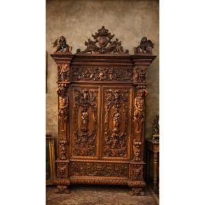 Renaissance-style Wardrobe After Hugues Sambin