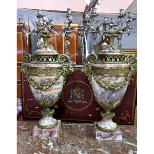 Pair Of Napoleon III Period Cassolettes (1851 - 1870). 19th Century.