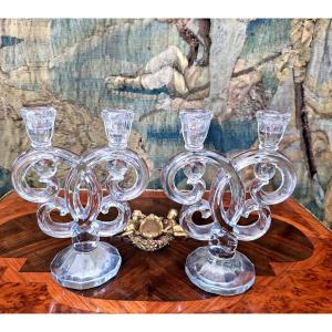 Crystal Candlesticks From Vannes