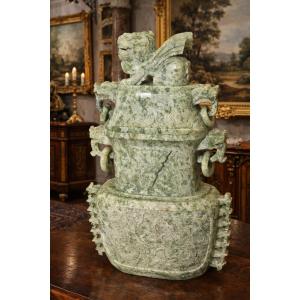 Chinese Carved Jade Vase