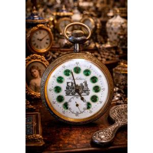 Regulator Watch With Cartridges And Locomotive Decoration 