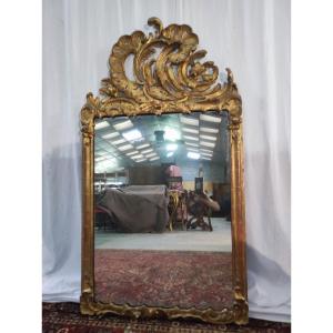 XV Period Mirror In Golden Wood