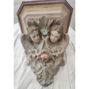 Large Base Statue Wall Console Cherub