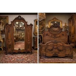 Louis XV Rocaille Style Bedroom