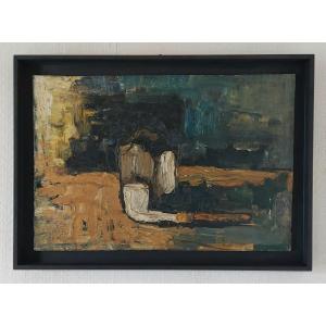 Abstract Composition Monogrammed And Dated 1962