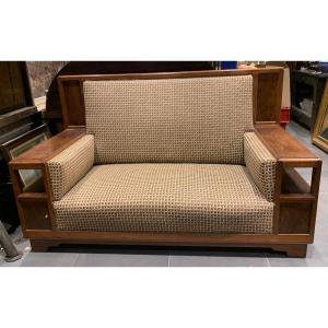 Majorelle Art Deco Library Sofa Circa 1930