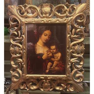 Italian Gilded Wood Frame, Renaissance Style, 19th Century