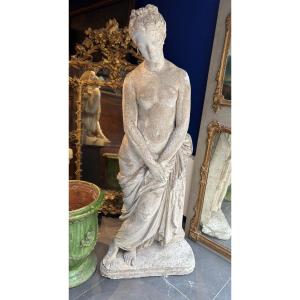 Large Plaster Sculpture Statue Of A Roman Goddess In An Antique Garden