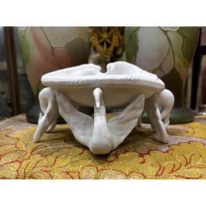 Salvador Dali Biscuit Sculpture Of Swans For Air India Aviation By Teissonnière, Limoges 