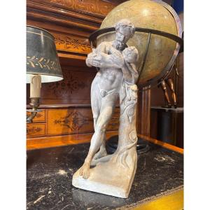 Silene Et Dionysos Plaster Sculpture 19th Century Greek Mythology