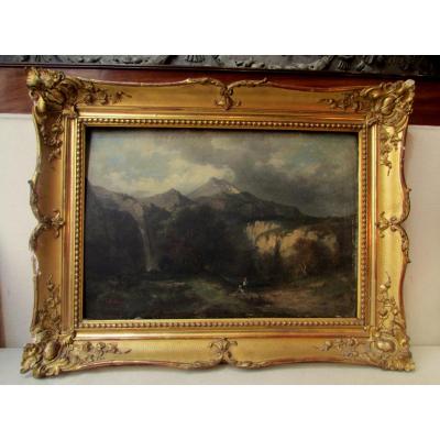 Table Oil On Wood German School German School Richter Signed Dated 1856 Breitenstein