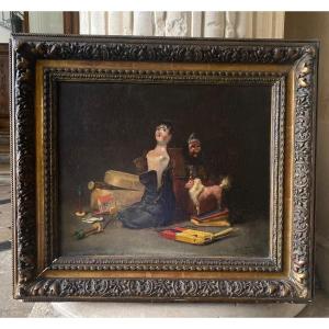 Composition With Toys, Oil On Canvas By Weber In 1884