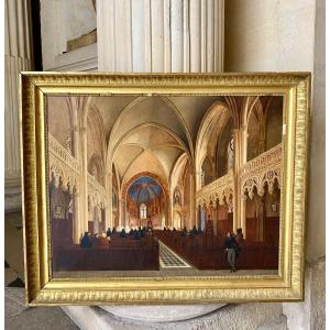 Interior Of A Church, By Philippe Rondé 1848