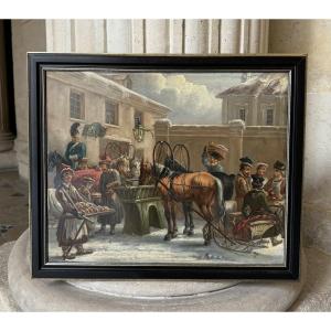 Post Office Scene In Russia, Aleksander Orlowski Circa 1830