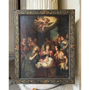 Adoration Of The Shepherds, Ambrosius Francken (in The Style Of), Late 16th Century 