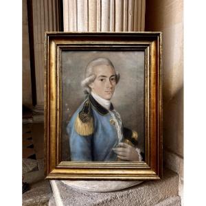 Portrait Of A Young Officer, Pastel, Late 18th Century 