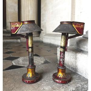 Pair Of Early 19th Century Oil Lamps 