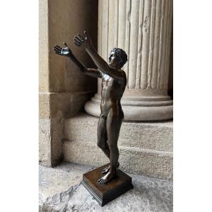 Young Man Praying. Bronze After The Antique