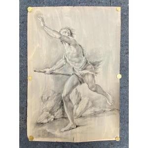 Study Of A Man, Drawing Circa 1800