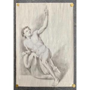 Study Of A Man, Drawing Circa 1800