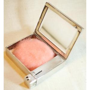 Powder Compact And Rouge In 800 Thousandths Silver With System From The 30s/40s - Ref Vim24pou001