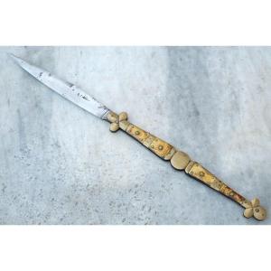 Large 47.5 Cm Folding Knife Navaja Vendetta 19th Century Pique Oloron Cae25nav001 