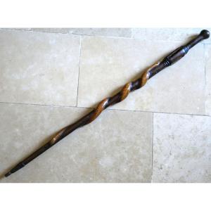 French Army Snake Cane With System - Walking Stick 14 18 - Wwi - Oub25can006