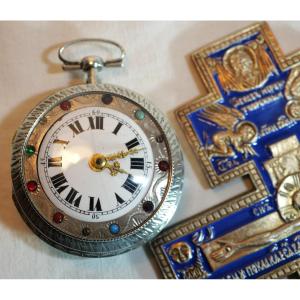 18th Century Russian Imperial Rooster Pocket Watch, Catherine II Era Scn25gou001